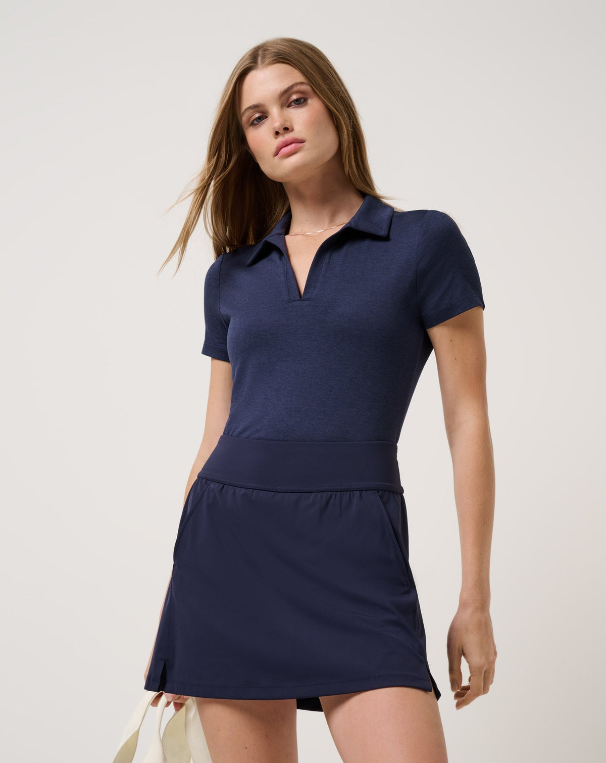 Skyloft Light Polo Heather Navy Blazer | Travis Mathew Smart Buy