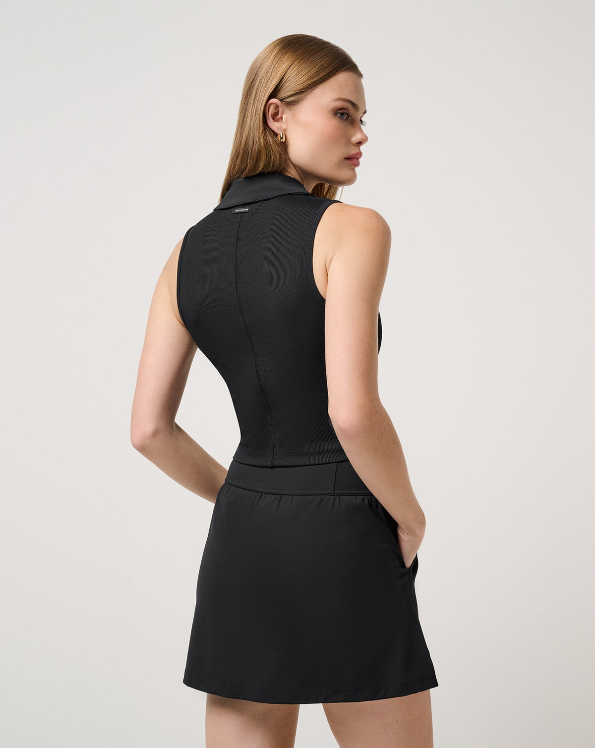 Moveknit Rib Zip Polo Black | Travis Mathew Deals