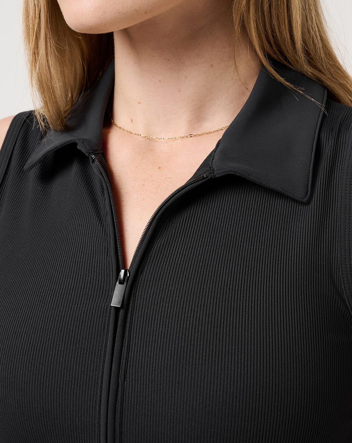 Moveknit Rib Zip Polo Black | Travis Mathew Deals