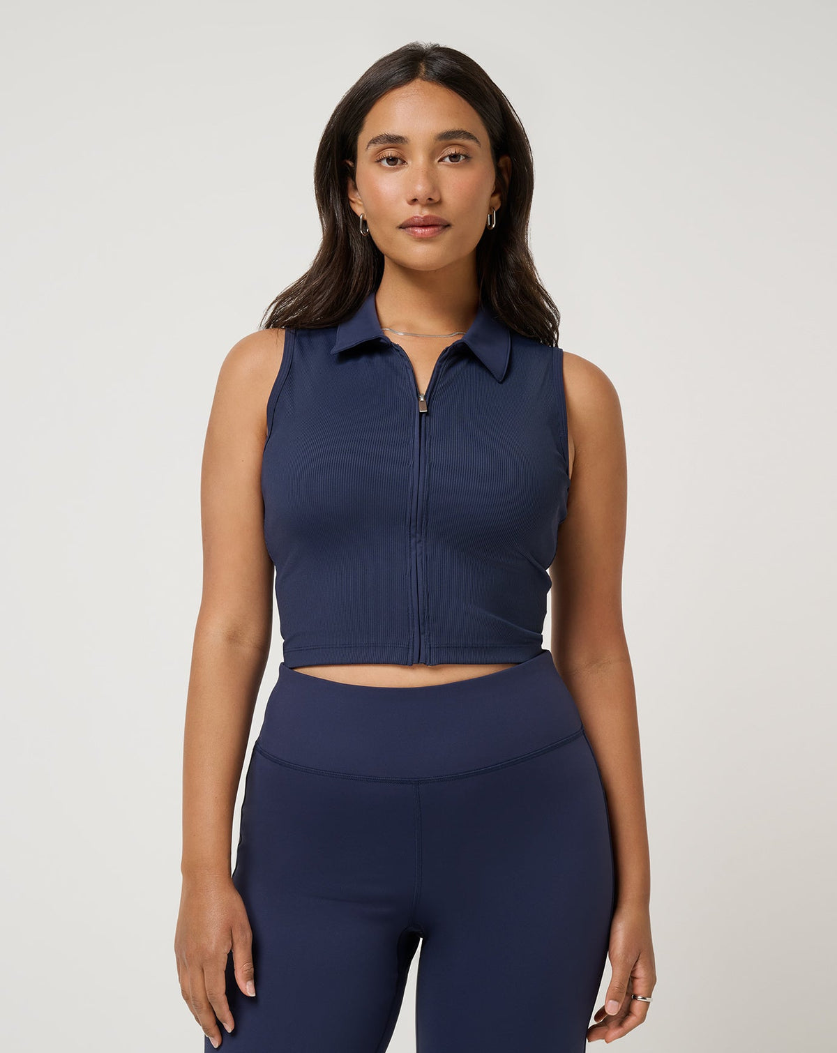 Moveknit Rib Zip Polo Navy Blazer | Travis Mathew Hot Sale