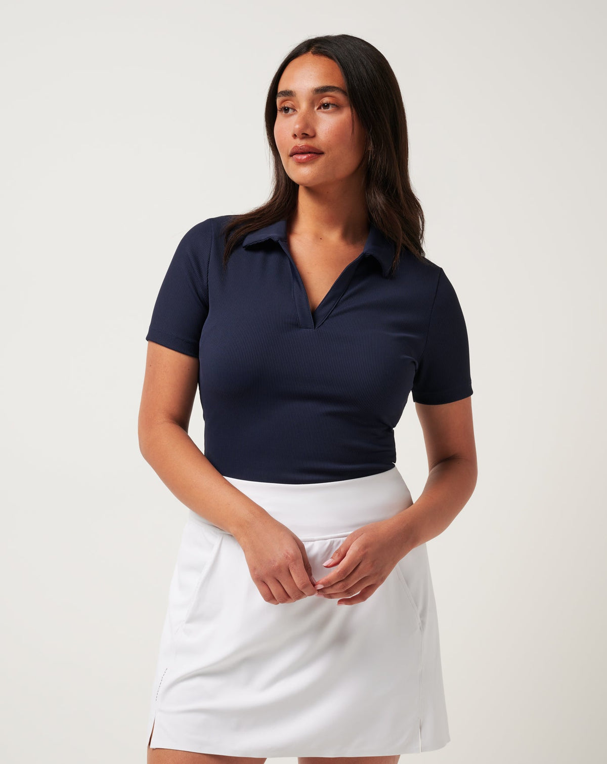 Moveknit Vneck Polo Navy Blazer | Travis Mathew Smart Buy