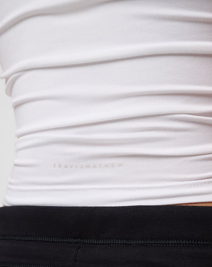 Skyline Jersey Tank White | Travis Mathew Value