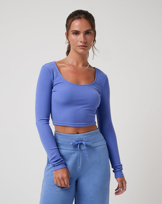 Solara Cloud Rib Top Baja Blue | Travis Mathew Premium