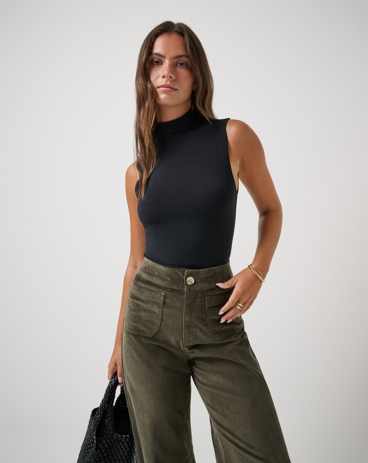 Captivate Mock Neck Top Black | Travis Mathew Special Offer