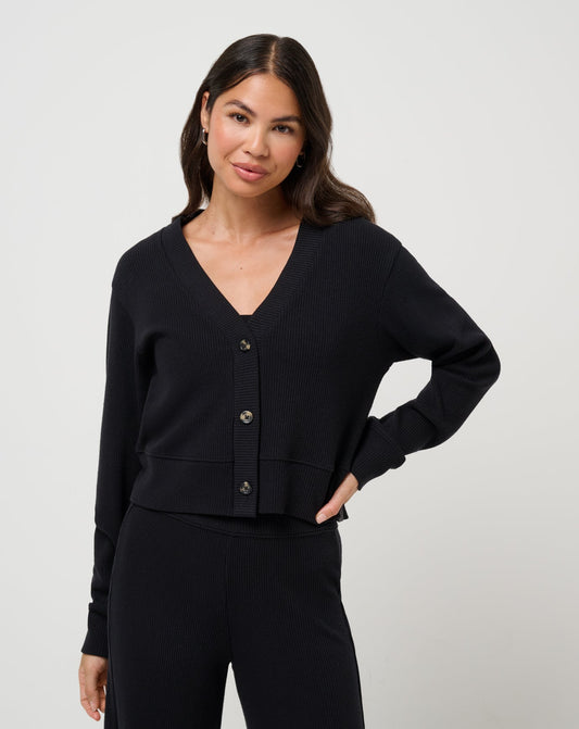 Evening Retreat Cardigan Black | Travis Mathew Exclusive