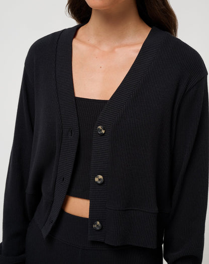 Evening Retreat Cardigan Black | Travis Mathew Exclusive