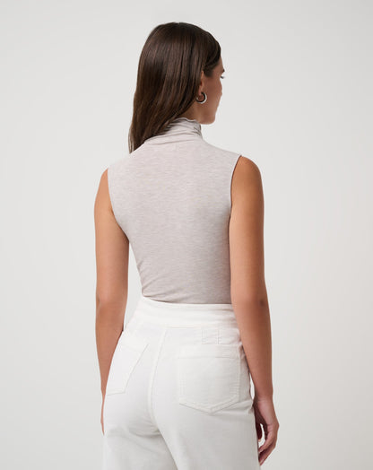 Captivate Mock Neck Top Heather Savannah Tan | Travis Mathew Recommended