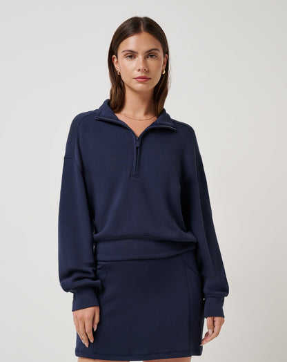 Skyloft Soft Echo Half Zip Navy Blazer | Travis Mathew Sale