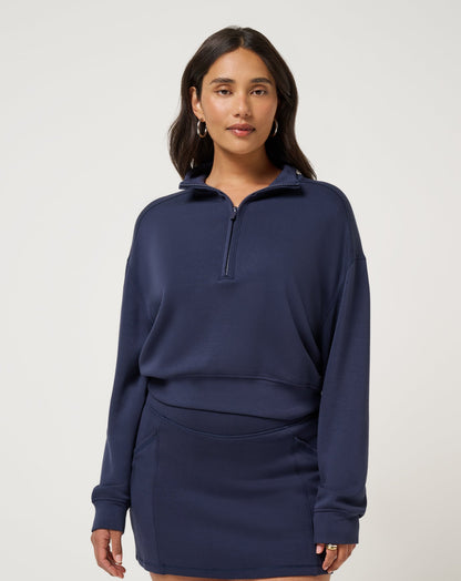Skyloft Soft Echo Half Zip Navy Blazer | Travis Mathew Sale