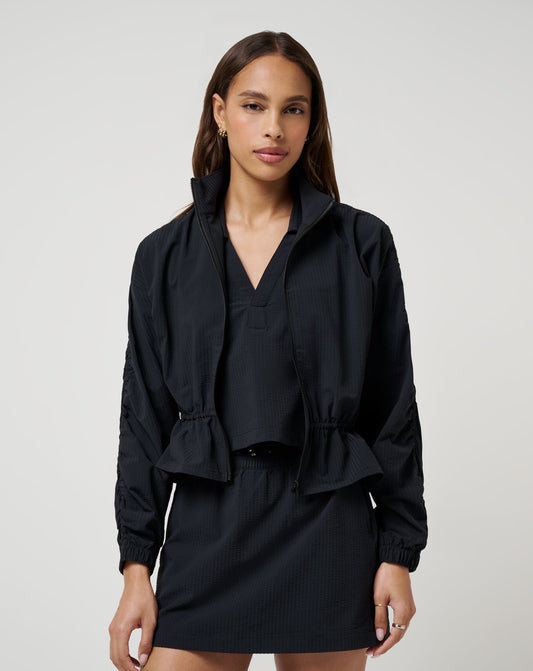 Timeless Breezeblend Full Zip Black | Travis Mathew Classic