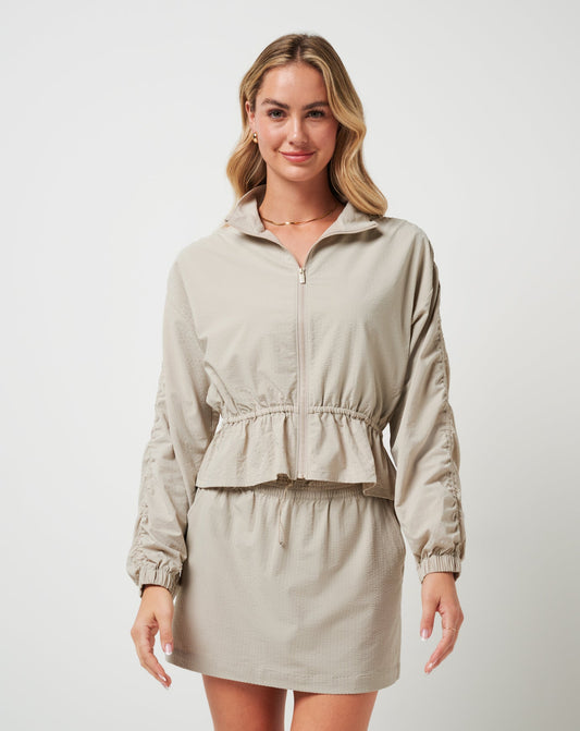Timeless Breezeblend Full Zip Island Fossil | Travis Mathew Smart Buy