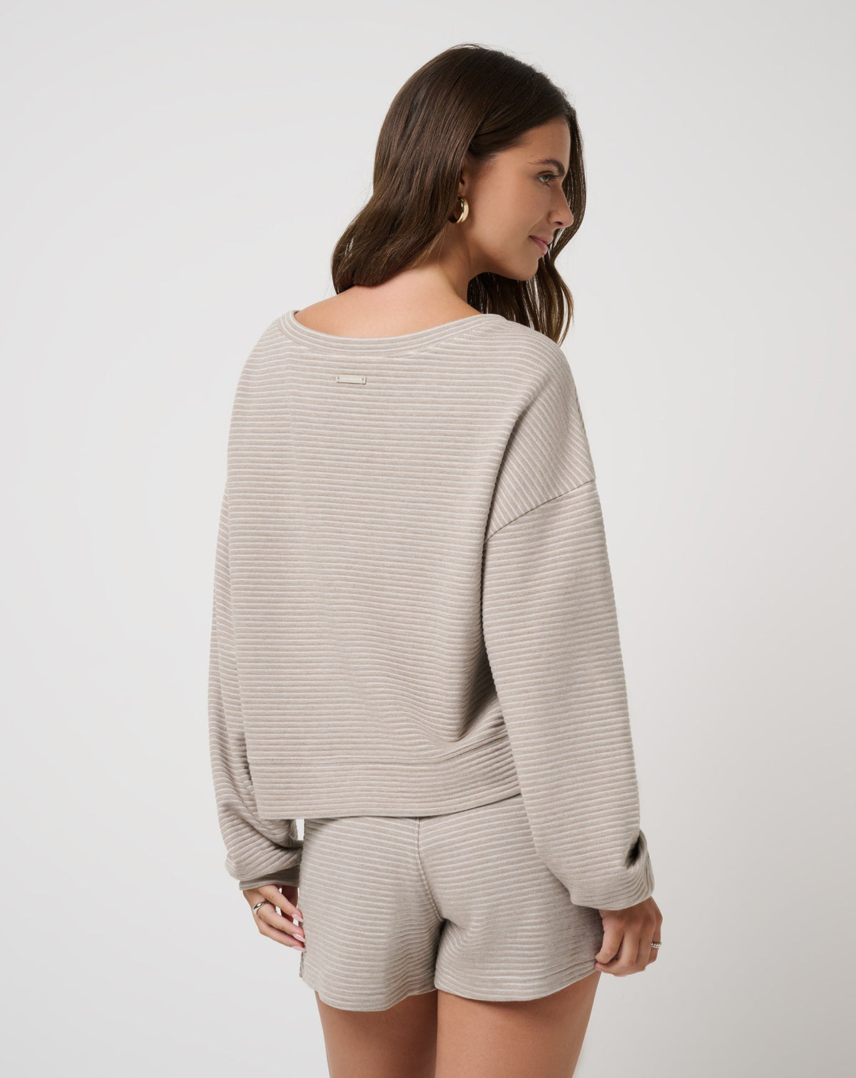 Coastal Rib Yacht Me Pullover Heather Island Fossil | Travis Mathew Discount