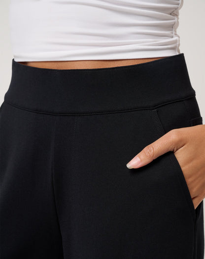 Friday Doubleknit Utility Wide Leg Pant Black | Travis Mathew New