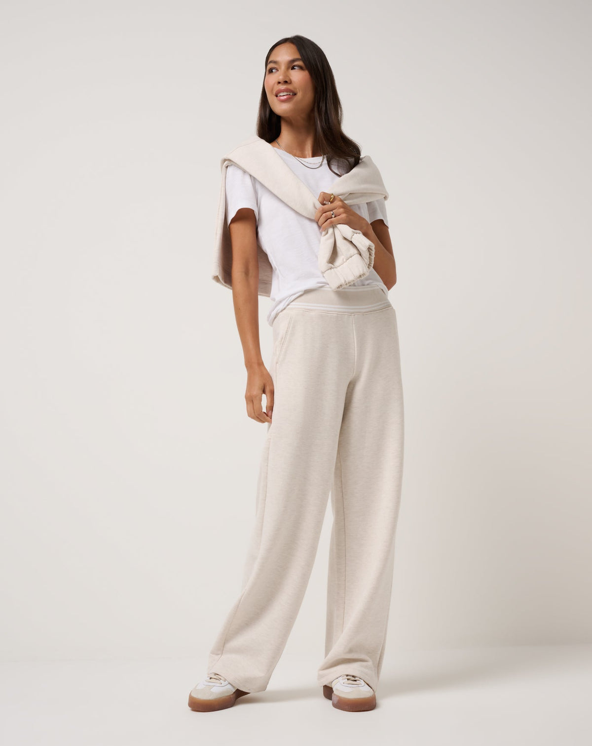 Cloud Fleece Clubside Wide Leg Pant Heather Brazillian Sand | Travis Mathew Popular