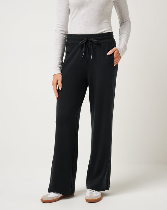 Cloud Terry Wide Leg Pant Black | Travis Mathew Quality