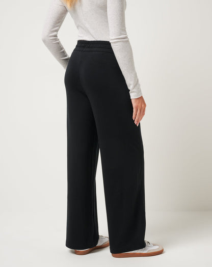 Cloud Terry Wide Leg Pant Black | Travis Mathew Quality
