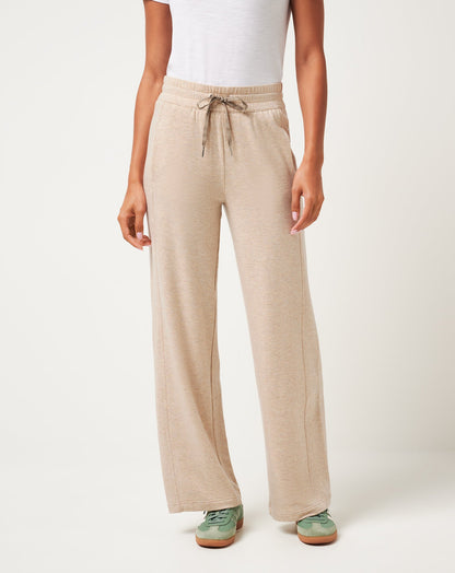 Cloud Terry Wide Leg Pant Heather Natural | Travis Mathew Popular