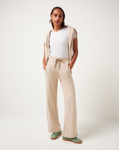 Cloud Terry Wide Leg Pant Heather Natural | Travis Mathew Popular