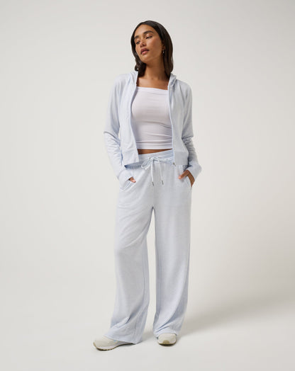 Cloud Terry Wide Leg Pant Heather Ancient Water | Travis Mathew Trusted