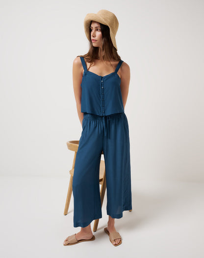 Savanna Cropped Wide Leg Pant Poseidon | Travis Mathew Smart Buy