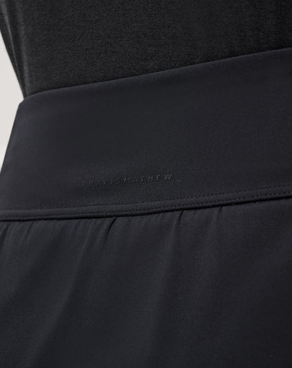 Moveknit Game Set Match Skort Black | Travis Mathew Customer Favorite