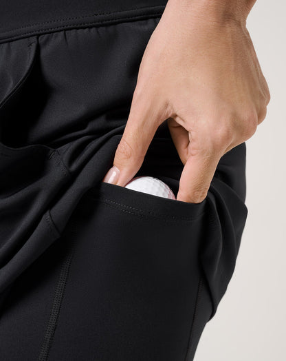 Moveknit Game Set Match Skort Black | Travis Mathew Customer Favorite