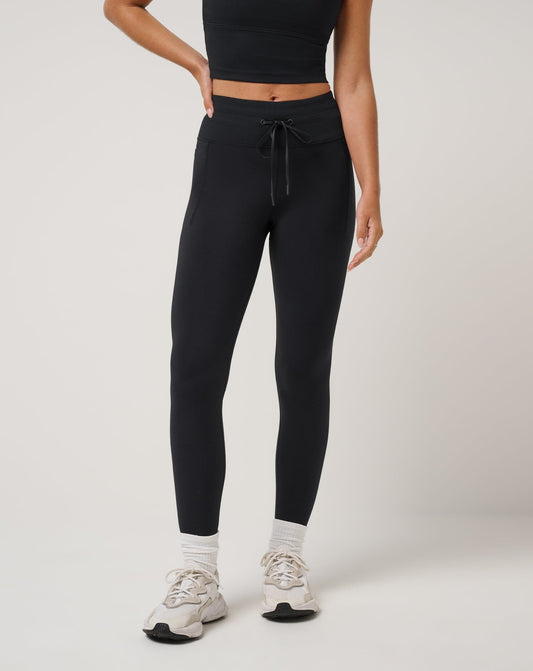 Moveknit Tie Bonded Legging Black | Travis Mathew Trending