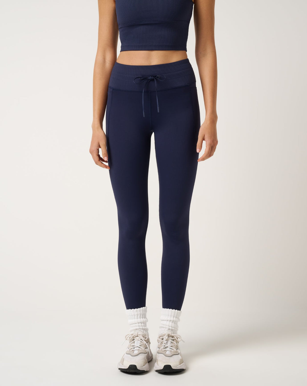 Moveknit Tie Bonded Legging Navy Blazer | Travis Mathew Classic