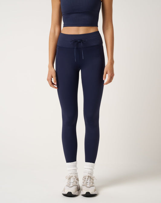 Moveknit Tie Bonded Legging Navy Blazer | Travis Mathew Classic