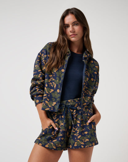 Cloud Fleece Stellar Short 2.0 Navy Blazer Floral Multi | Travis Mathew Premium