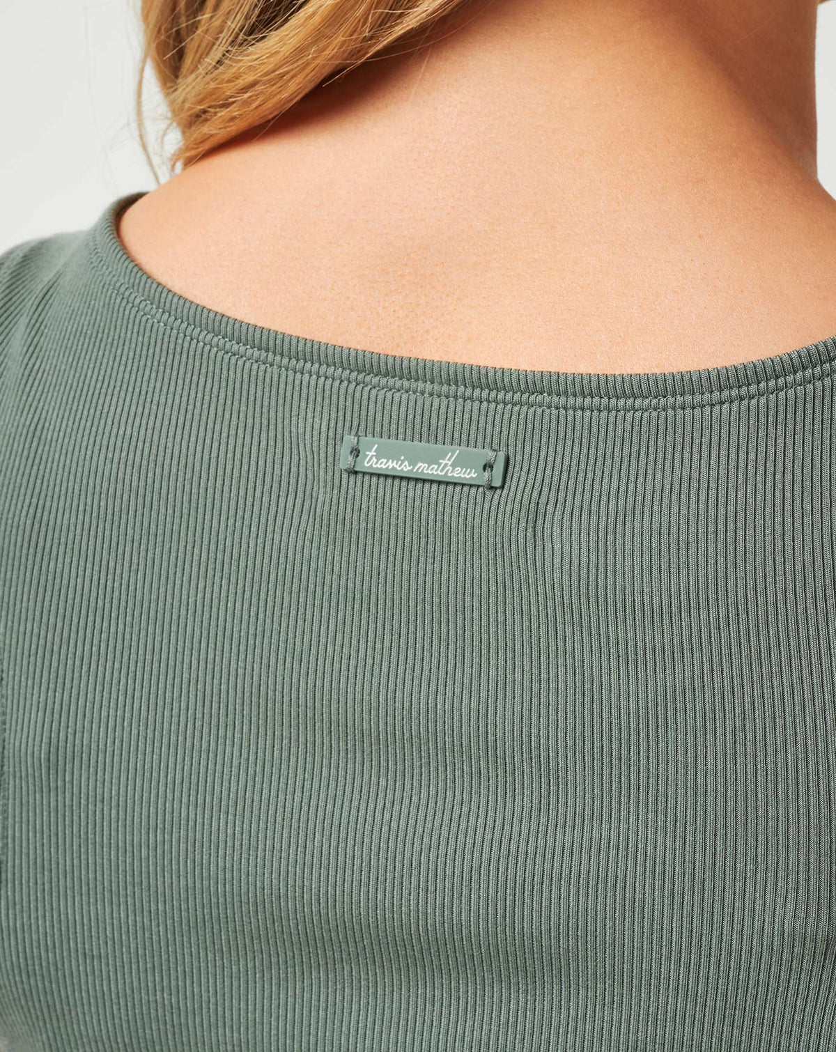 Cloud Rib Hadley Wood Dress Agave Green | Travis Mathew Sale