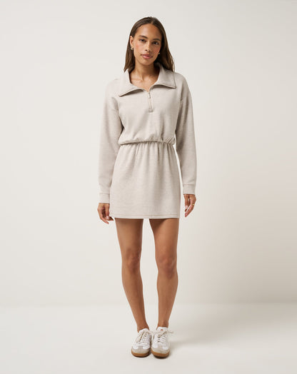 Skyloft Soft Zip Dress Heather Savannah Tan | Travis Mathew Customer Favorite