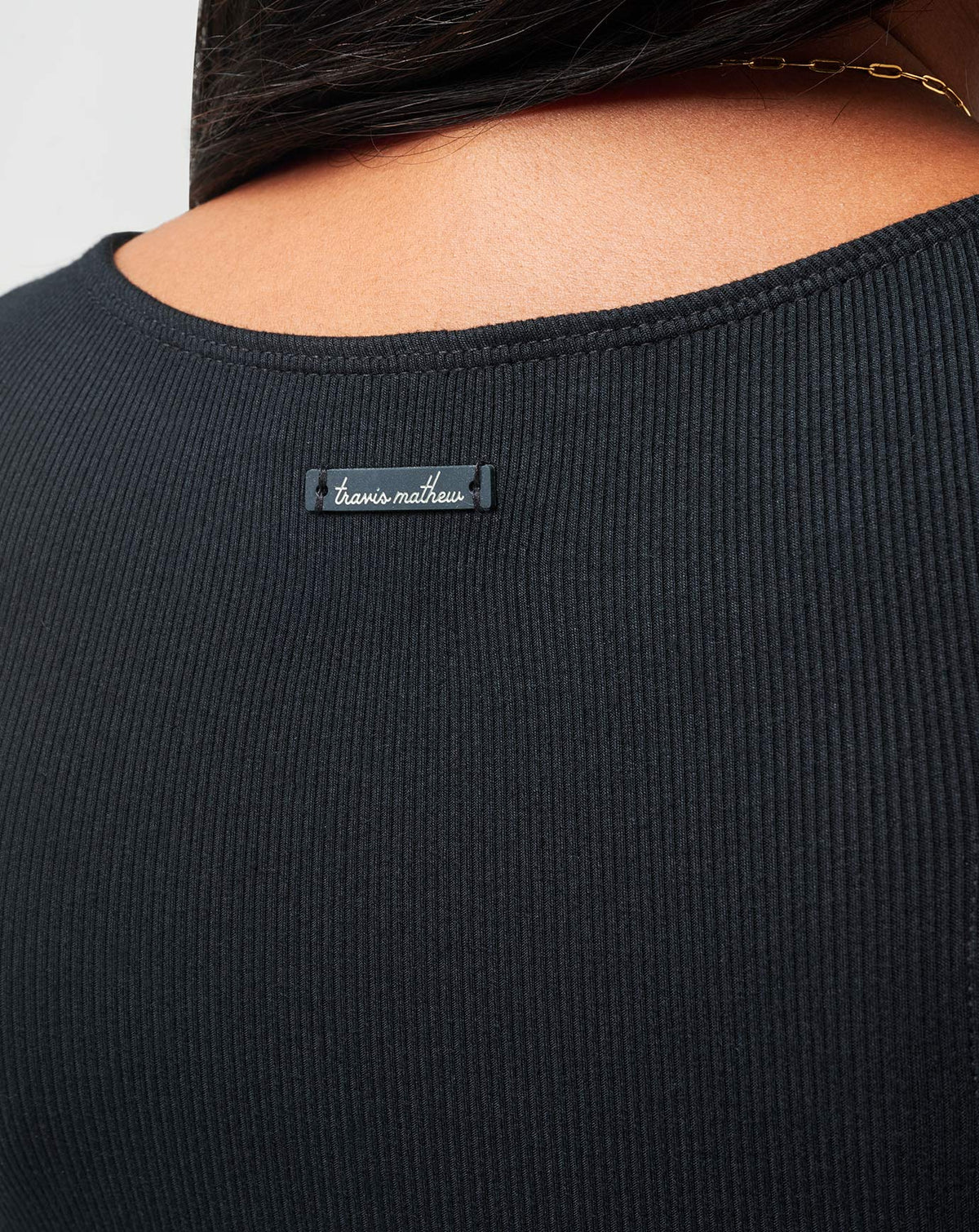 Cloud Rib Hadley Wood Dress Black | Travis Mathew Latest