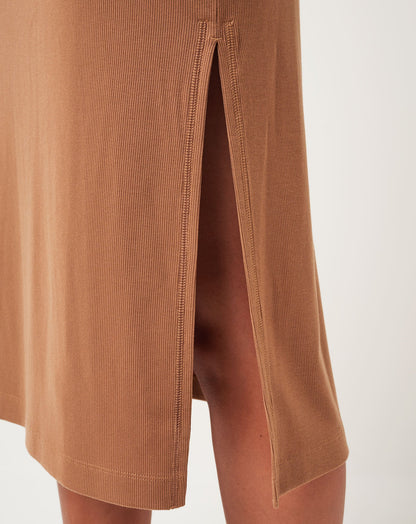 Cloud Rib Hadley Wood Dress Chestnut | Travis Mathew Latest