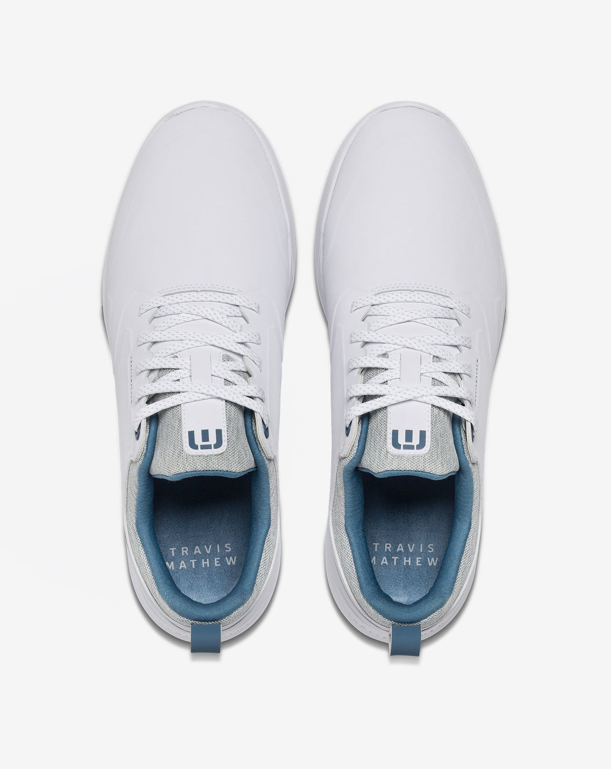 The Daily Pro Plus Golf Shoe White/Blue | Travis Mathew Smart Buy
