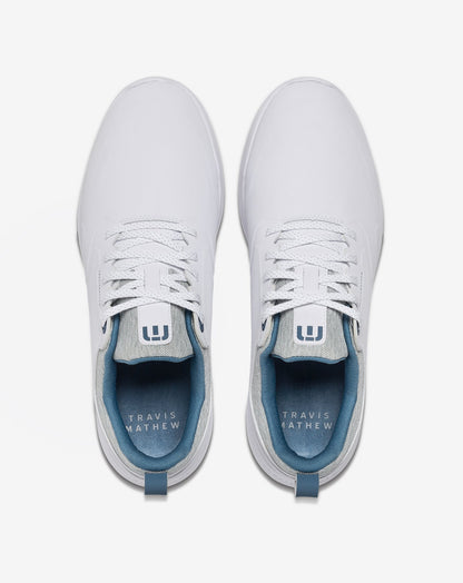 The Daily Pro Plus Golf Shoe White/Blue | Travis Mathew Smart Buy
