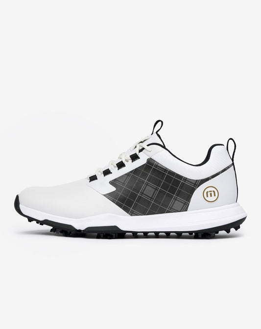 The Ringer 2 Tartan Golf Shoe White | Travis Mathew New