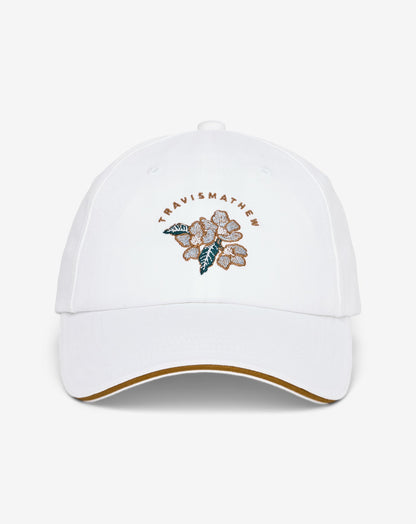 Floral Twisted Ivy Adjustable Hat White | Travis Mathew Top Pick