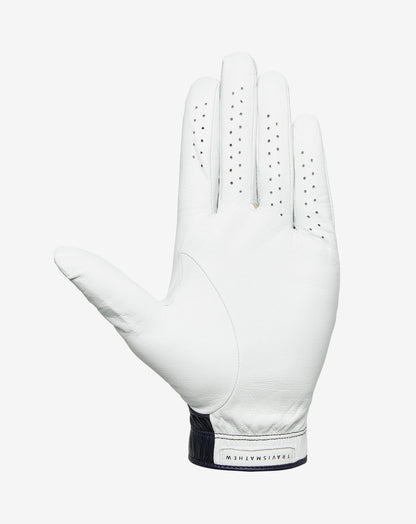 Get Out Of Town Golf Glove White/Mood Indigo | Travis Mathew Classic