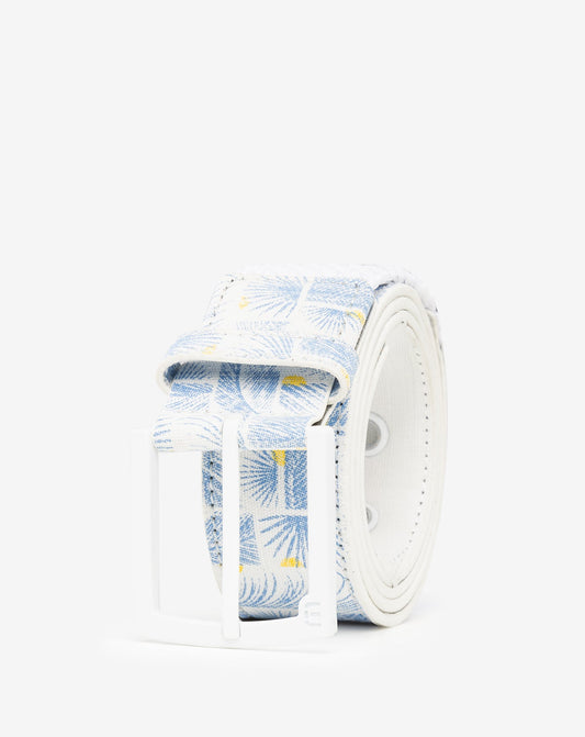 Coconut Mojito Canvas Stretch Belt White | Travis Mathew Essential