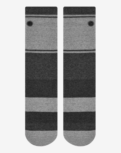 Baja 2.0 Crew Sock Heather Grey Pinstripe | Travis Mathew Great Value