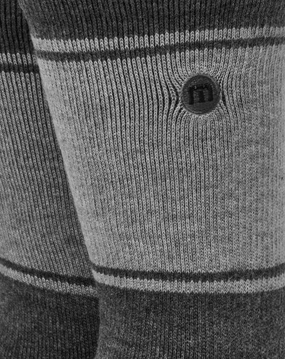 Baja 2.0 Crew Sock Heather Grey Pinstripe | Travis Mathew Great Value
