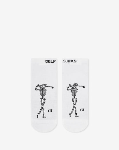 Golf Sucks Ankle Sock White | Travis Mathew Great Value