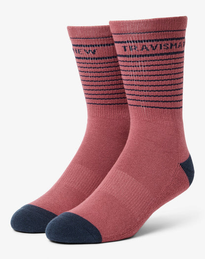 Overall Mood Crew Sock Rose Wine | Travis Mathew Essential