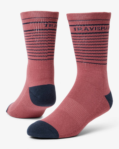 Overall Mood Crew Sock Rose Wine | Travis Mathew Essential