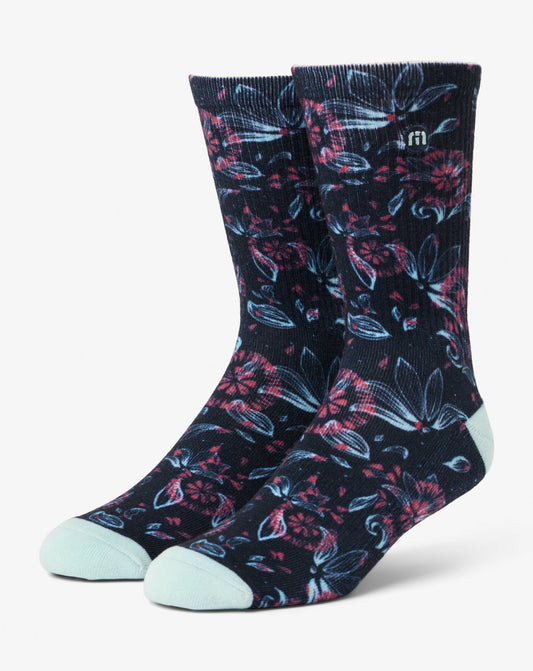 Flourish Crew Sock Mood Indigo | Travis Mathew Exclusive