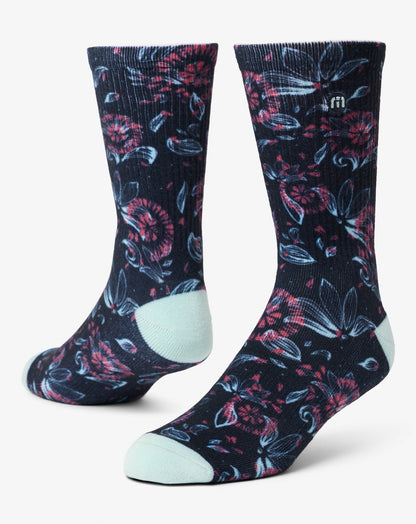 Flourish Crew Sock Mood Indigo | Travis Mathew Exclusive
