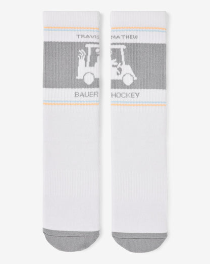 No Goalie Crew Sock White | Travis Mathew Deals