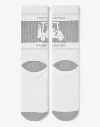No Goalie Crew Sock White | Travis Mathew Deals