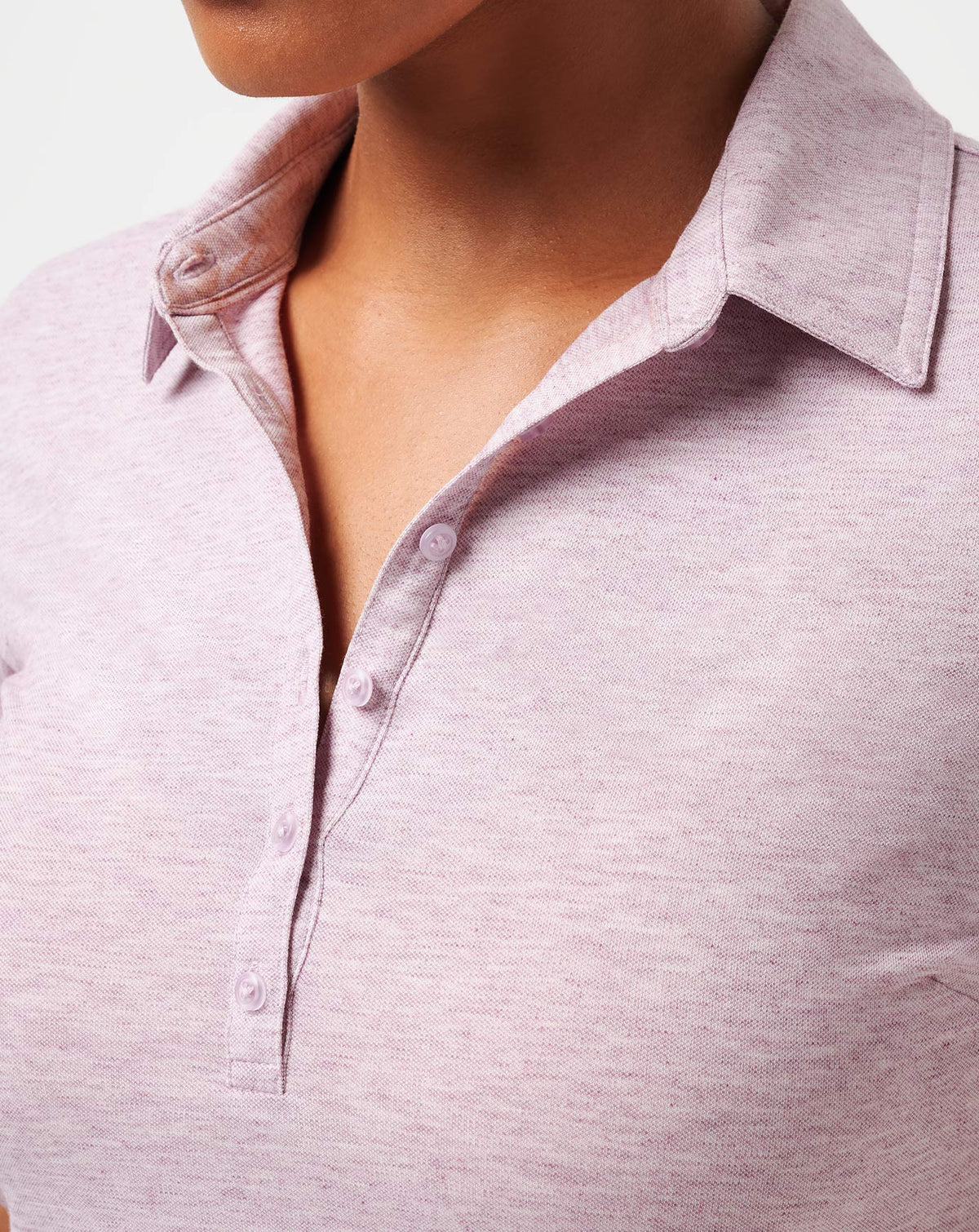 Featherweight Active Polo Heather Mauve Shadow | Travis Mathew Special Offer